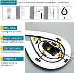 Large Wall Clock for Living Room Decor Big Pendulum Modern Wall Clock Silent - Image 7