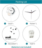 Large Decorative Wall Clock Silent Non-Ticking Quartz Battery Operated Pendulum - Image 7