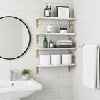 Fixwal White Shelves, Wood Wall Floating Mounted Shelves - Image 6