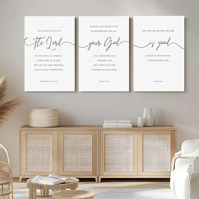 GUBIYU Black and White Christian Canvas Wall Art - Image 4
