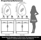 16x24 LED Bathroom Mirror with Lights Irregular, Lighted Bathroom Vanity Mirror - Image 5