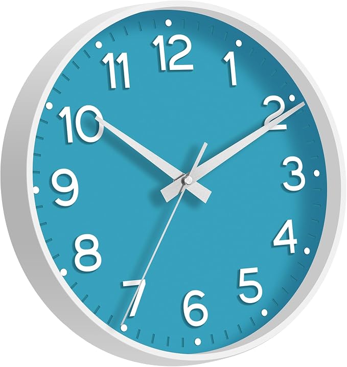 Roymnie Wall Clock, Silent Wall Clocks Battery Operated 8 Inch-Modern Non - Image 8