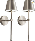 KDG Cordless Wall Sconces Set of 2, Wireless 5200mAh Rechargeable Battery LED by KDG