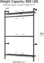 ONBRILL H1 Plus Expandable Wall Mounted Closet System, 2FT-3.3FT Closet - Image 2