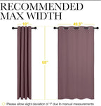 NICETOWN Bedroom Curtain Panels Blackout Draperies, Dry Rose, 1 Pair, 55 by - Image 7