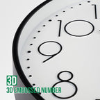 Wall Clock 12 Inch Non-Ticking Silent Modern Simple Style Round Decor Clock - Image 6