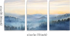 YJYart Foggy Forest Canvas Wall Art Landscape Mountain Wall Art - Image 6