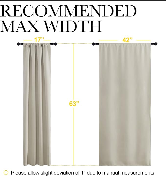 NICETOWN Blackout Curtains for Living Room, Darkening Window Curtain Panels - Image 7