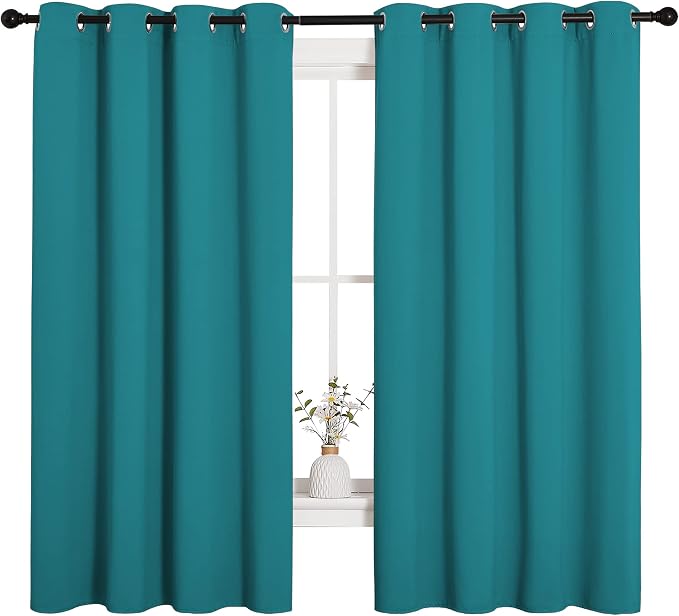 NICETOWN Room Darkening Curtains 68 inch Length 2 Panels, Thermal Insulated - Image 2