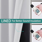 Yakamok 100% Blackout Lined Panels, Thermal Insulated Blackout Curtains - Image 4