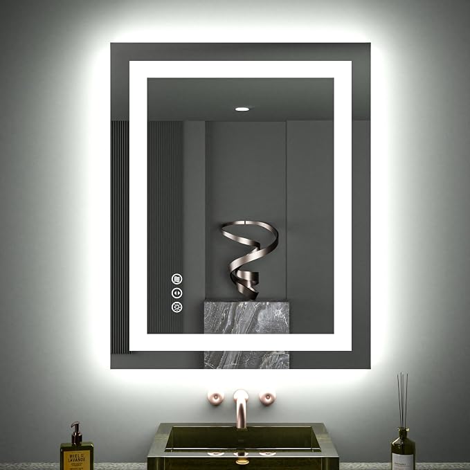LOAAO 28"X32" LED Bathroom Mirror by LOAAO