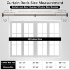 Curtain Rods 36-88 Inch, Bronze Wrap Around Blackout Curtain Rods - Image 8