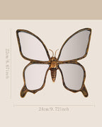 Dragonfly Wall Mirror Decor, Butterfly Art Wall Mirrors, Retro Gold Resin - Image 5