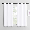 NICETOWN White Lightweight Fabric Curtain Panels, 48 inch Length, Non-Blackout by NICETOWN