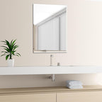 Ruomeng Wall Mirror Beveled Edge Frameless Mirror 20” x 28“ Wall Mounted Mirror - Image 8