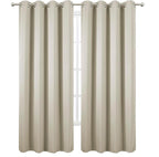 LEMOMO Blackout Curtains 52 x 120 Inch Long Light Beige Curtains Set of 2 - Image 2