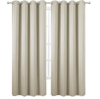 LEMOMO Blackout Curtains 66 x 95 inch/Light Beige Curtains Set of 2 - Image 2