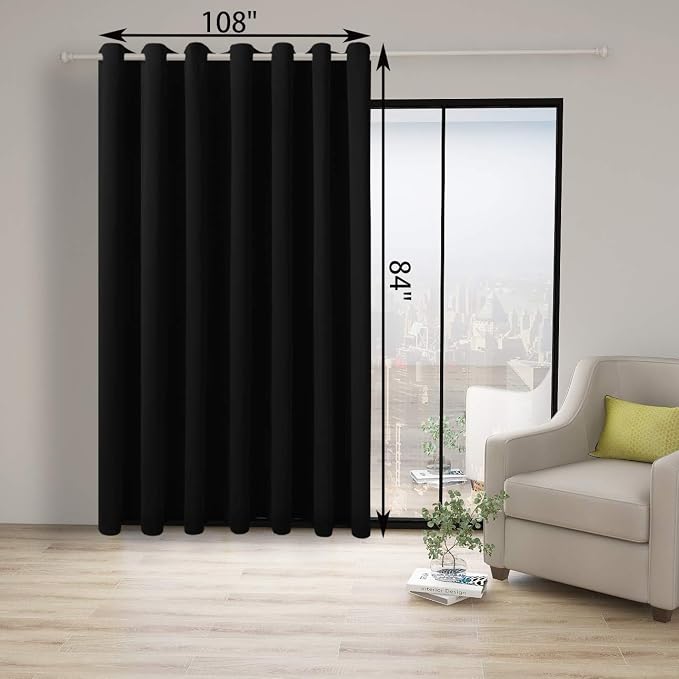 BONZER Room Divider Curtain Grommet Thermal Insulated Wide Blackout Curtains - Image 3