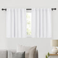 RYB HOME White Short Curtains, Room Darkening Drapes Thermal Insulated Small by RYBHOME