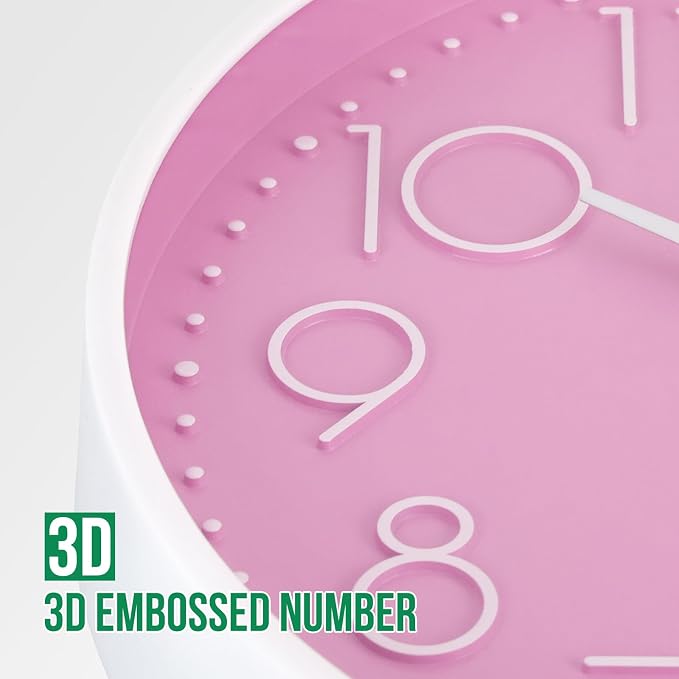 Wall Clock Non-Ticking Silent Modern Simple Style Round Decor Clock - Image 6