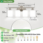 Zarbitta 4-Light Bathroom Light Fixtures, Brushed Nickel Modern Vanity Lights - Image 7