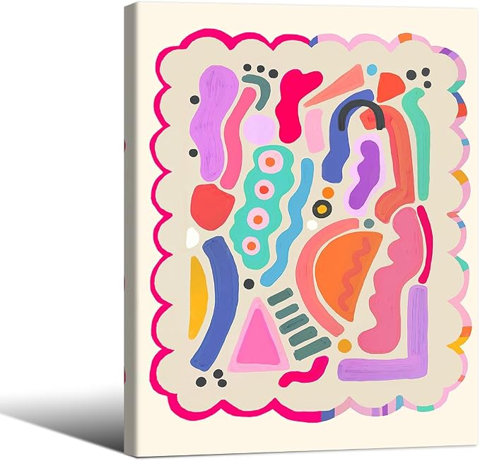 Funky Cute Kids Abstract Wall Art Trendy Bright Colorful Poster 12x16 inch by Medpol