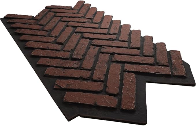 EverStone Herringbone Faux Brick Panel, 46 1/2"W x 25 1/4"H x 1"D, Heath Color - Image 6