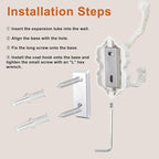 Zonon 4 Pcs White Wall Hooks Set Vintage Coat & Towel Hooks - Image 4