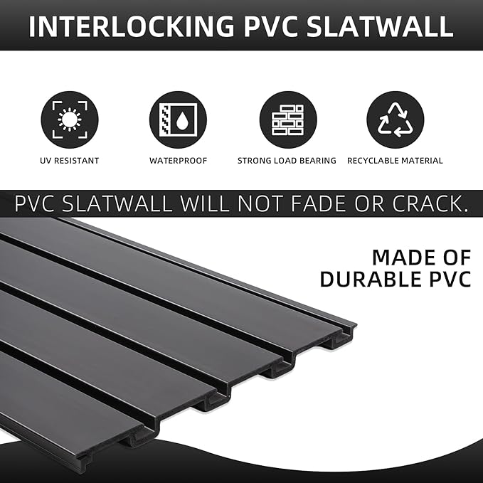 Slatwall Panel Garage Wall Organizer, Heavy Duty Wall Mounted Garage Slat Wall - Image 3