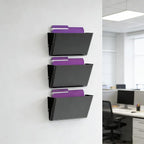 MINDEPOT 3 Pockets Acrylic Wall File Organizer, Plastic Hanging Wall File Holder - Image 6