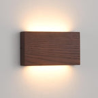 Wood Linear LED Wall Sconce, Dimmable Wall Light, Wood Long Wall Lamp Hallway by QJCMUUYI
