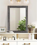 AAZZKANG Wall Mirror with Rectangle Wood Frame Large 28"x20" Rustic Decorative - Image 4