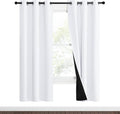 NICETOWN White Blackout Curtains 70 inches Long, 2 Pieces, Full Light Blocking by NICETOWN