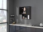 VANIRROR Black Bathroom Wall Cabinet 23x29 inch Wooden Bathroom Medicine Cabinet - Image 6