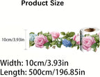 Floral Wallpaper Border 196x4 Inch Peel and Stick Wall Border Pink Blue Rose - Image 8