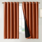 NICETOWN Burnt Orange 100% Blackout Lined Curtains, 2 Thick Layers Completely by NICETOWN