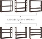Domax Bamboo Bathroom Shelf 3-Tier Wall Mount Storage Rack Multifunctional - Image 5