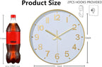Gold Wall Clocks Battery Operated, 12 Inch Non Ticking Digital Wall Clock - Image 3