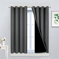 Yakamok Dark Gray 100% Blackout Curtains, Energy Saving Thermal Insulated 2 by Yakamok
