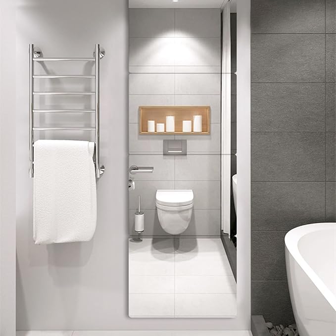 JEOYOO Full Length Wall Mirror Tiles, Frameless Full Body Mirror Tiles by JEOYOO