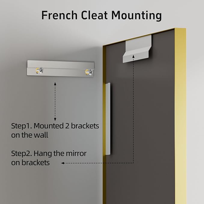 40x30 Inch Gold Bathroom Mirrors - Image 8