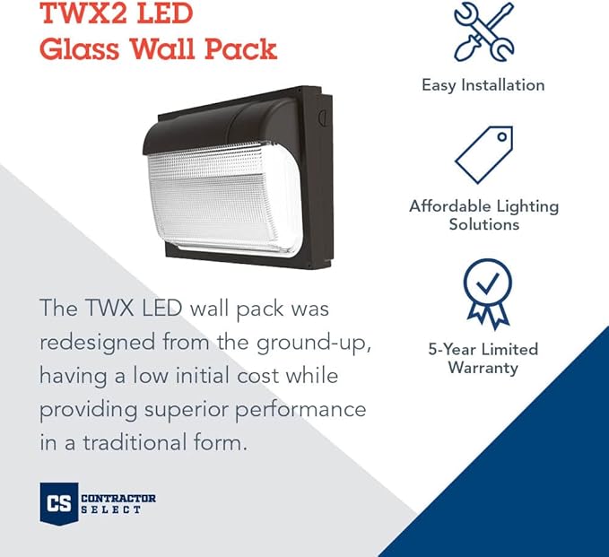 Lithonia Lighting 13" LED Wall Pack Outdoor Light Fixture, Building Wall Light - Image 2