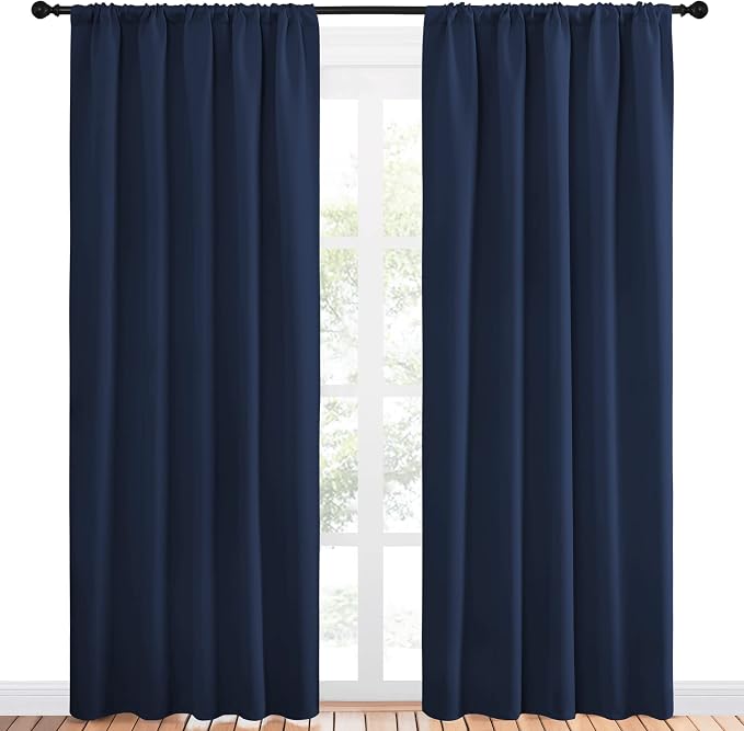 NICETOWN Navy Curtains Blackout Draperies - Image 2