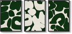 Large Framed Green and White Abstract Wall Art - Image 9