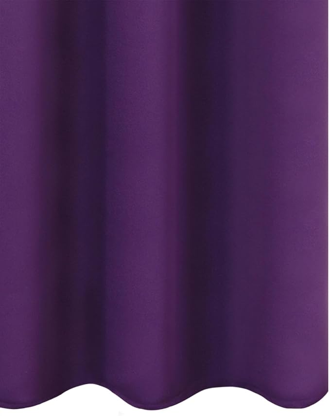 LEMOMO Blackout Curtains 52 x 120 Inch Long Purple Curtains Set of 2 Panels - Image 8