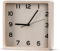 Maxspace Wooden Wall Clock, 8 Inch Non-Ticking Silent Square Wall Clock by Maxspace