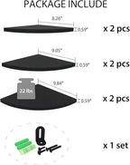 HORLIMER Floating Corner Shelf Wall Mount, Living Room - Image 3