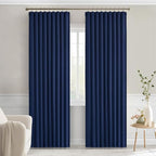 MIULEE Navy Blue Back Tab Blackout Curtains 72 Inches Long 2 Panels Set - Image 9