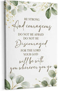 HIWX Christian Inspirational Wall Decor, Be Strong and Courageous Bible Verses by HIWX