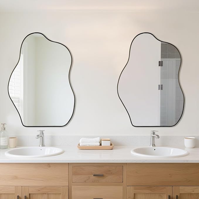 BOMINICA Irregular Wall Mirror Asymmetrical Mirror, Decorative Wall Mounted - Image 8